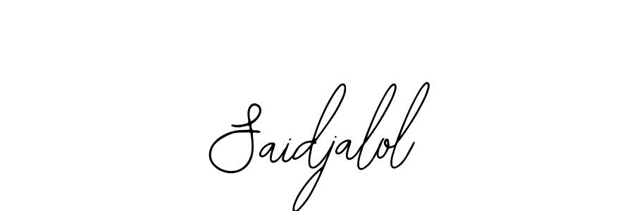 Make a beautiful signature design for name Saidjalol. Use this online signature maker to create a handwritten signature for free. Saidjalol signature style 12 images and pictures png