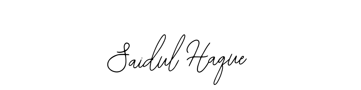 How to make Saidul Haque name signature. Use Bearetta-2O07w style for creating short signs online. This is the latest handwritten sign. Saidul Haque signature style 12 images and pictures png