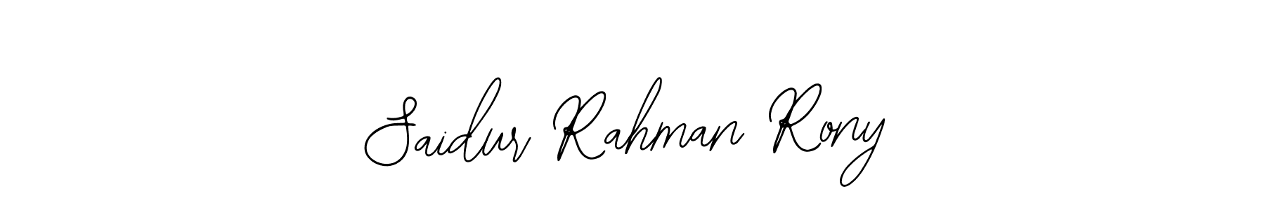 if you are searching for the best signature style for your name Saidur Rahman Rony. so please give up your signature search. here we have designed multiple signature styles  using Bearetta-2O07w. Saidur Rahman Rony signature style 12 images and pictures png