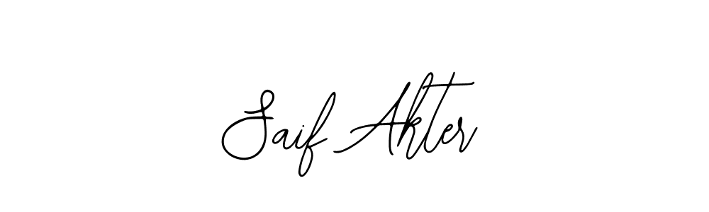 You should practise on your own different ways (Bearetta-2O07w) to write your name (Saif Akter) in signature. don't let someone else do it for you. Saif Akter signature style 12 images and pictures png