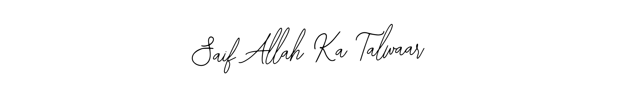 Use a signature maker to create a handwritten signature online. With this signature software, you can design (Bearetta-2O07w) your own signature for name Saif Allah Ka Talwaar. Saif Allah Ka Talwaar signature style 12 images and pictures png