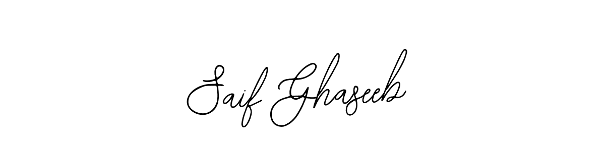 Use a signature maker to create a handwritten signature online. With this signature software, you can design (Bearetta-2O07w) your own signature for name Saif Ghaseeb. Saif Ghaseeb signature style 12 images and pictures png