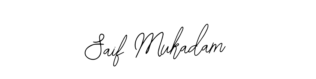 Design your own signature with our free online signature maker. With this signature software, you can create a handwritten (Bearetta-2O07w) signature for name Saif Mukadam. Saif Mukadam signature style 12 images and pictures png