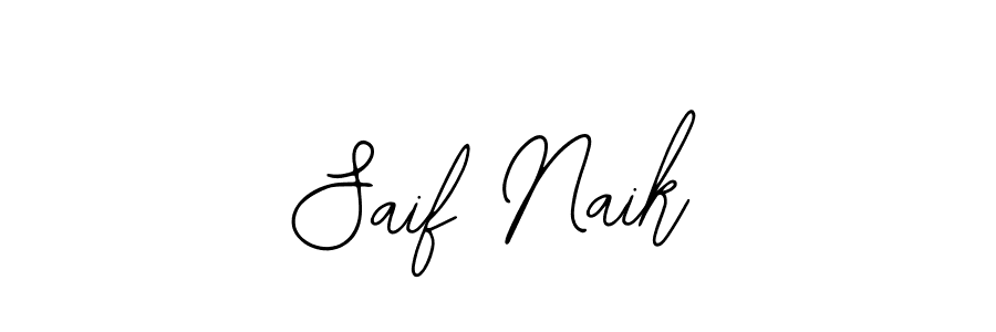 How to make Saif Naik name signature. Use Bearetta-2O07w style for creating short signs online. This is the latest handwritten sign. Saif Naik signature style 12 images and pictures png