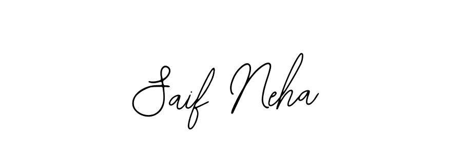 Design your own signature with our free online signature maker. With this signature software, you can create a handwritten (Bearetta-2O07w) signature for name Saif Neha. Saif Neha signature style 12 images and pictures png