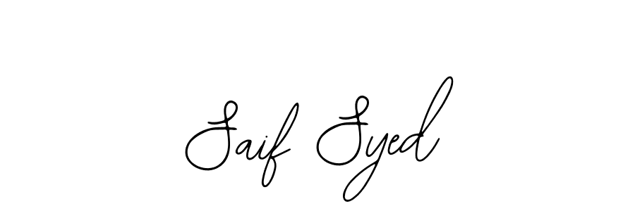 Design your own signature with our free online signature maker. With this signature software, you can create a handwritten (Bearetta-2O07w) signature for name Saif Syed. Saif Syed signature style 12 images and pictures png
