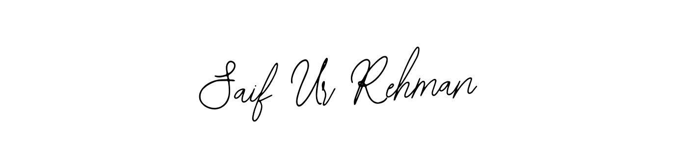 How to make Saif Ur Rehman name signature. Use Bearetta-2O07w style for creating short signs online. This is the latest handwritten sign. Saif Ur Rehman signature style 12 images and pictures png