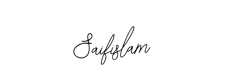 Use a signature maker to create a handwritten signature online. With this signature software, you can design (Bearetta-2O07w) your own signature for name Saifislam. Saifislam signature style 12 images and pictures png