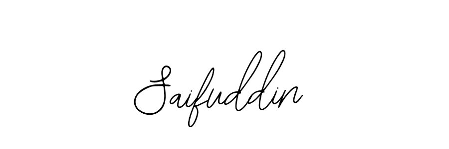 How to make Saifuddin signature? Bearetta-2O07w is a professional autograph style. Create handwritten signature for Saifuddin name. Saifuddin signature style 12 images and pictures png