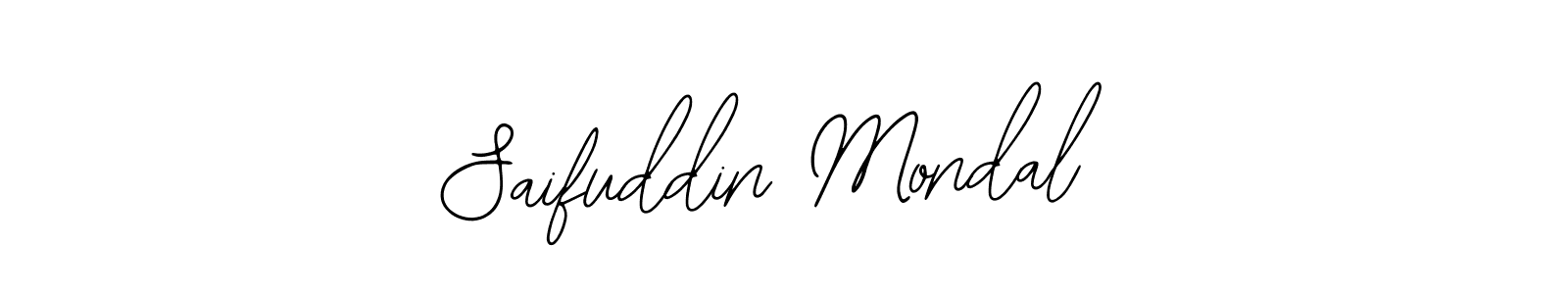 How to make Saifuddin Mondal name signature. Use Bearetta-2O07w style for creating short signs online. This is the latest handwritten sign. Saifuddin Mondal signature style 12 images and pictures png