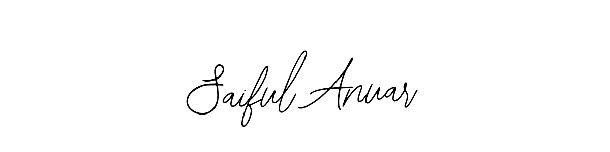 You should practise on your own different ways (Bearetta-2O07w) to write your name (Saiful Anuar) in signature. don't let someone else do it for you. Saiful Anuar signature style 12 images and pictures png