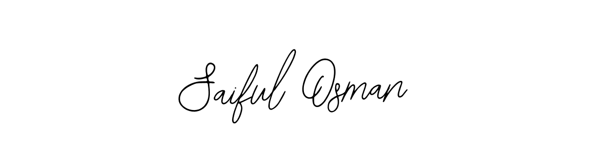 How to make Saiful Osman name signature. Use Bearetta-2O07w style for creating short signs online. This is the latest handwritten sign. Saiful Osman signature style 12 images and pictures png