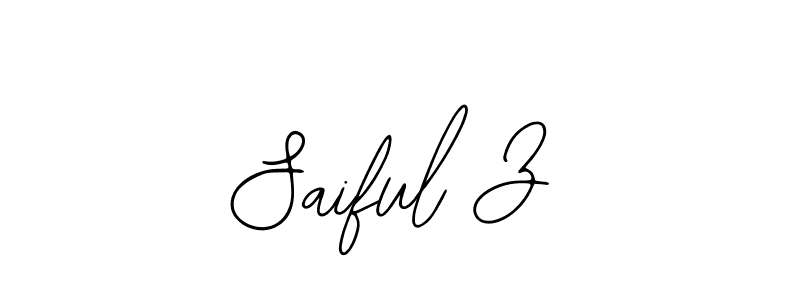 This is the best signature style for the Saiful Z name. Also you like these signature font (Bearetta-2O07w). Mix name signature. Saiful Z signature style 12 images and pictures png