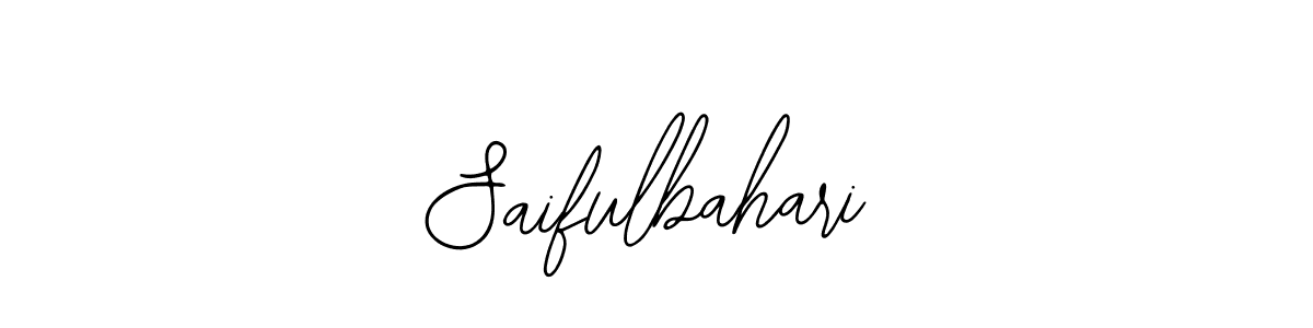 How to make Saifulbahari name signature. Use Bearetta-2O07w style for creating short signs online. This is the latest handwritten sign. Saifulbahari signature style 12 images and pictures png