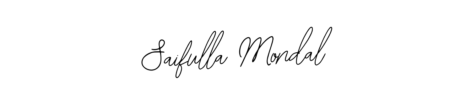 How to make Saifulla Mondal name signature. Use Bearetta-2O07w style for creating short signs online. This is the latest handwritten sign. Saifulla Mondal signature style 12 images and pictures png