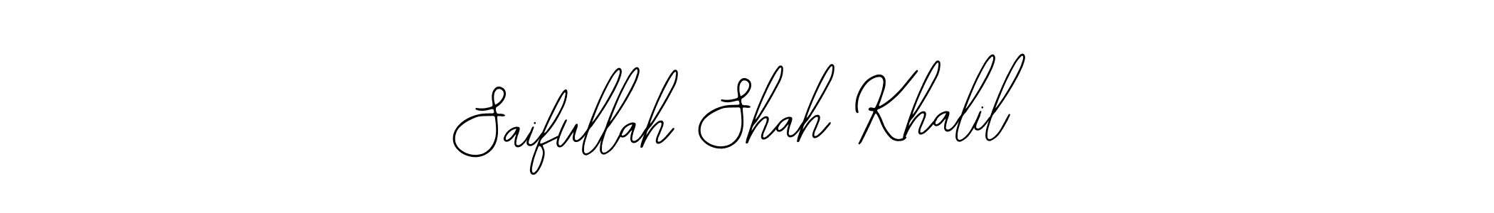 You should practise on your own different ways (Bearetta-2O07w) to write your name (Saifullah Shah Khalil) in signature. don't let someone else do it for you. Saifullah Shah Khalil signature style 12 images and pictures png