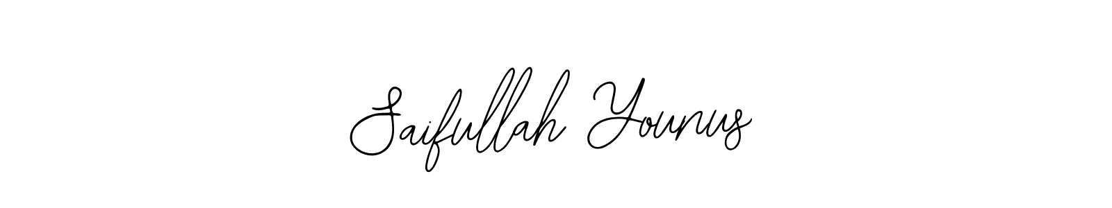 Also You can easily find your signature by using the search form. We will create Saifullah Younus name handwritten signature images for you free of cost using Bearetta-2O07w sign style. Saifullah Younus signature style 12 images and pictures png