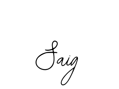 Use a signature maker to create a handwritten signature online. With this signature software, you can design (Bearetta-2O07w) your own signature for name Saig. Saig signature style 12 images and pictures png