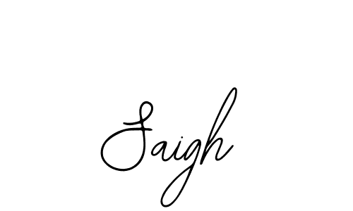 Use a signature maker to create a handwritten signature online. With this signature software, you can design (Bearetta-2O07w) your own signature for name Saigh. Saigh signature style 12 images and pictures png