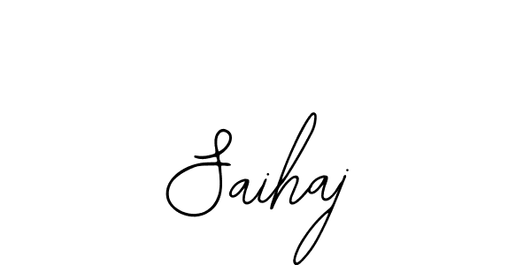How to make Saihaj name signature. Use Bearetta-2O07w style for creating short signs online. This is the latest handwritten sign. Saihaj signature style 12 images and pictures png