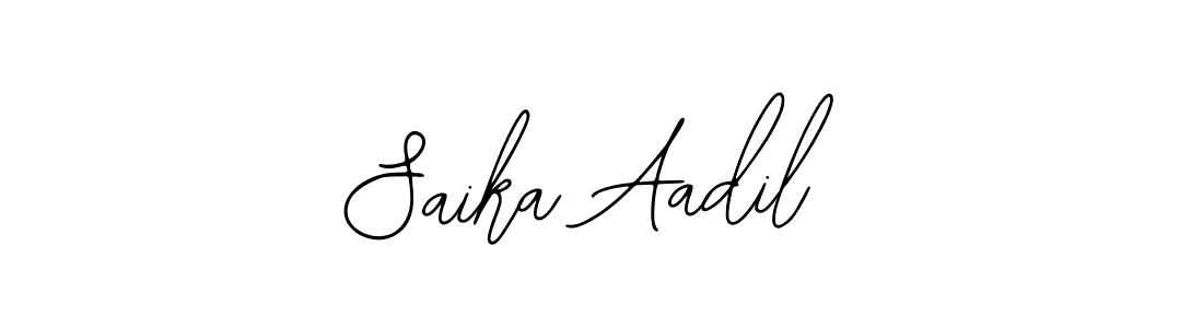 How to make Saika Aadil name signature. Use Bearetta-2O07w style for creating short signs online. This is the latest handwritten sign. Saika Aadil signature style 12 images and pictures png