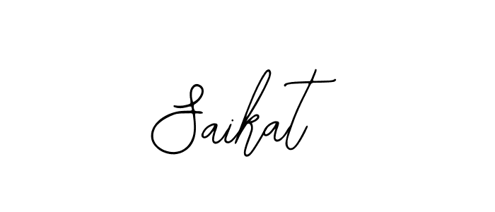 How to make Saikat  name signature. Use Bearetta-2O07w style for creating short signs online. This is the latest handwritten sign. Saikat  signature style 12 images and pictures png