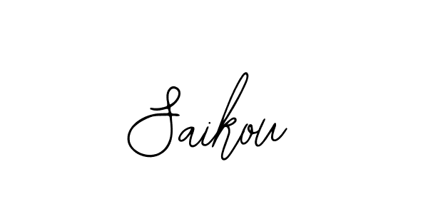 Use a signature maker to create a handwritten signature online. With this signature software, you can design (Bearetta-2O07w) your own signature for name Saikou. Saikou signature style 12 images and pictures png