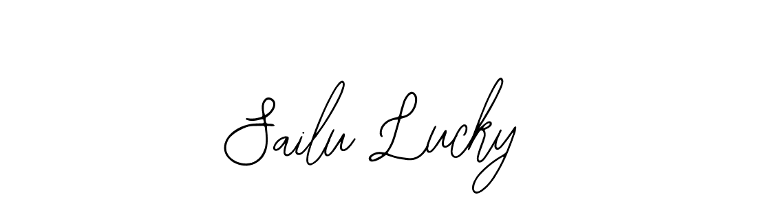 Design your own signature with our free online signature maker. With this signature software, you can create a handwritten (Bearetta-2O07w) signature for name Sailu Lucky. Sailu Lucky signature style 12 images and pictures png