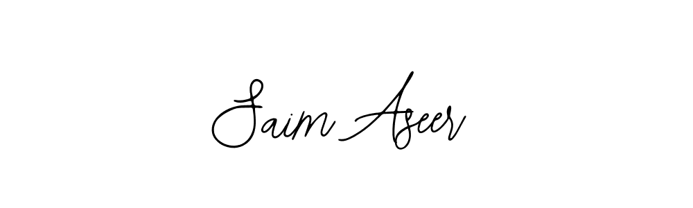 Similarly Bearetta-2O07w is the best handwritten signature design. Signature creator online .You can use it as an online autograph creator for name Saim Aseer. Saim Aseer signature style 12 images and pictures png