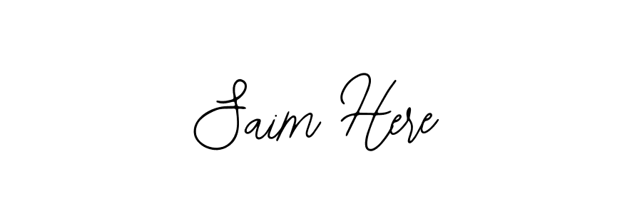 Also You can easily find your signature by using the search form. We will create Saim Here name handwritten signature images for you free of cost using Bearetta-2O07w sign style. Saim Here signature style 12 images and pictures png
