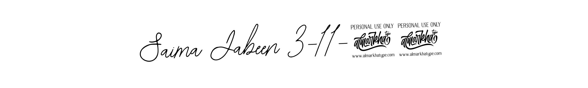 How to make Saima Jabeen 3-11-24 name signature. Use Bearetta-2O07w style for creating short signs online. This is the latest handwritten sign. Saima Jabeen 3-11-24 signature style 12 images and pictures png