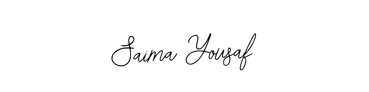 How to make Saima Yousaf name signature. Use Bearetta-2O07w style for creating short signs online. This is the latest handwritten sign. Saima Yousaf signature style 12 images and pictures png