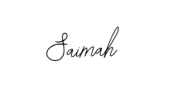 You should practise on your own different ways (Bearetta-2O07w) to write your name (Saimah) in signature. don't let someone else do it for you. Saimah signature style 12 images and pictures png