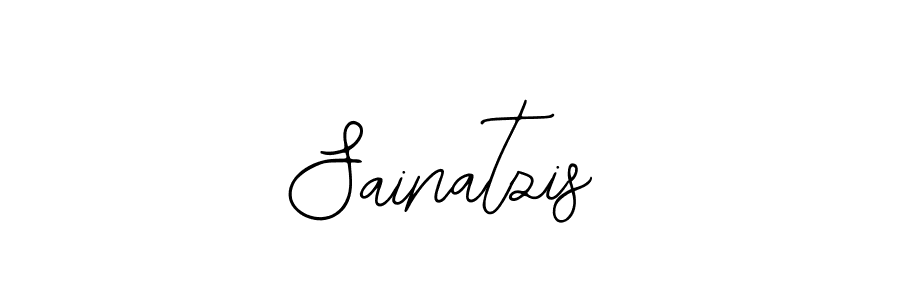 How to make Sainatzis name signature. Use Bearetta-2O07w style for creating short signs online. This is the latest handwritten sign. Sainatzis signature style 12 images and pictures png