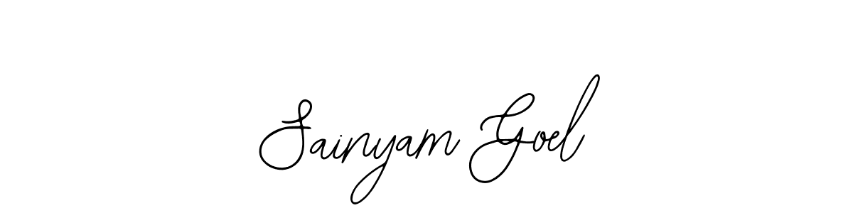 The best way (Bearetta-2O07w) to make a short signature is to pick only two or three words in your name. The name Sainyam Goel include a total of six letters. For converting this name. Sainyam Goel signature style 12 images and pictures png