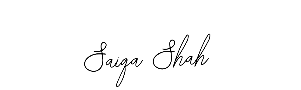 How to make Saiqa Shah name signature. Use Bearetta-2O07w style for creating short signs online. This is the latest handwritten sign. Saiqa Shah signature style 12 images and pictures png