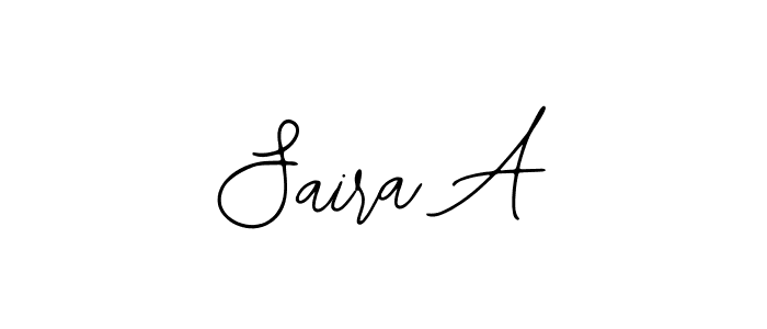 How to make Saira A signature? Bearetta-2O07w is a professional autograph style. Create handwritten signature for Saira A name. Saira A signature style 12 images and pictures png