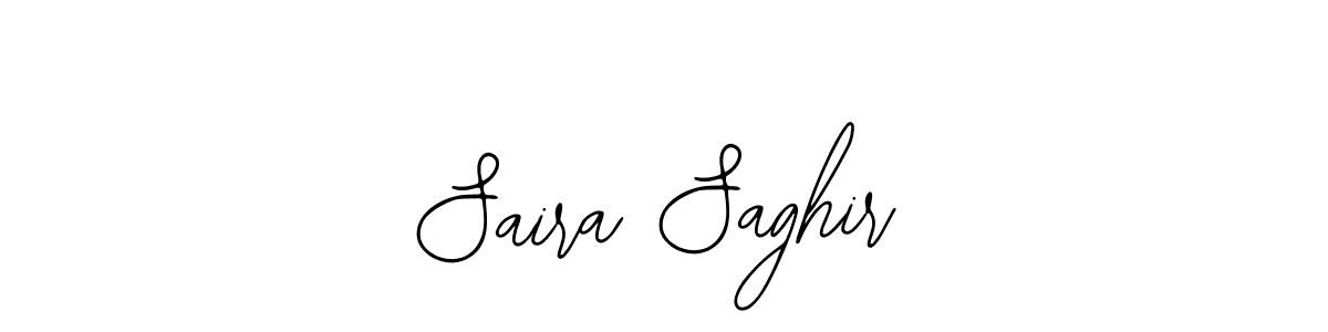 You should practise on your own different ways (Bearetta-2O07w) to write your name (Saira Saghir) in signature. don't let someone else do it for you. Saira Saghir signature style 12 images and pictures png