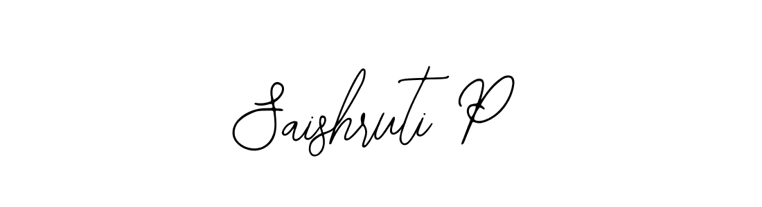 Design your own signature with our free online signature maker. With this signature software, you can create a handwritten (Bearetta-2O07w) signature for name Saishruti P. Saishruti P signature style 12 images and pictures png