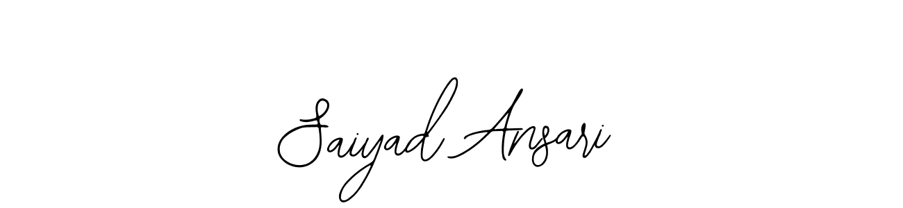 The best way (Bearetta-2O07w) to make a short signature is to pick only two or three words in your name. The name Saiyad Ansari include a total of six letters. For converting this name. Saiyad Ansari signature style 12 images and pictures png