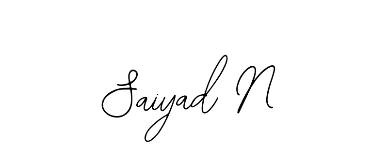 Also You can easily find your signature by using the search form. We will create Saiyad N name handwritten signature images for you free of cost using Bearetta-2O07w sign style. Saiyad N signature style 12 images and pictures png