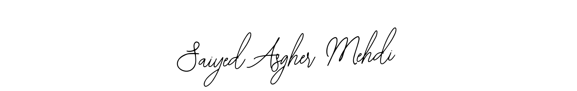 Also You can easily find your signature by using the search form. We will create Saiyed Asgher Mehdi name handwritten signature images for you free of cost using Bearetta-2O07w sign style. Saiyed Asgher Mehdi signature style 12 images and pictures png