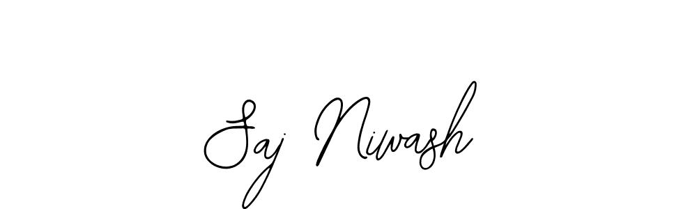 How to make Saj Niwash name signature. Use Bearetta-2O07w style for creating short signs online. This is the latest handwritten sign. Saj Niwash signature style 12 images and pictures png