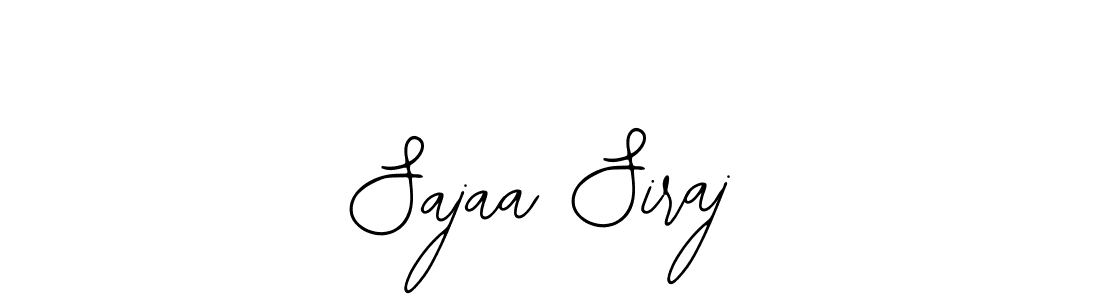 The best way (Bearetta-2O07w) to make a short signature is to pick only two or three words in your name. The name Sajaa Siraj include a total of six letters. For converting this name. Sajaa Siraj signature style 12 images and pictures png