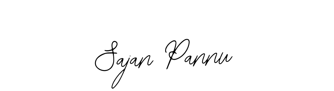 You should practise on your own different ways (Bearetta-2O07w) to write your name (Sajan Pannu) in signature. don't let someone else do it for you. Sajan Pannu signature style 12 images and pictures png