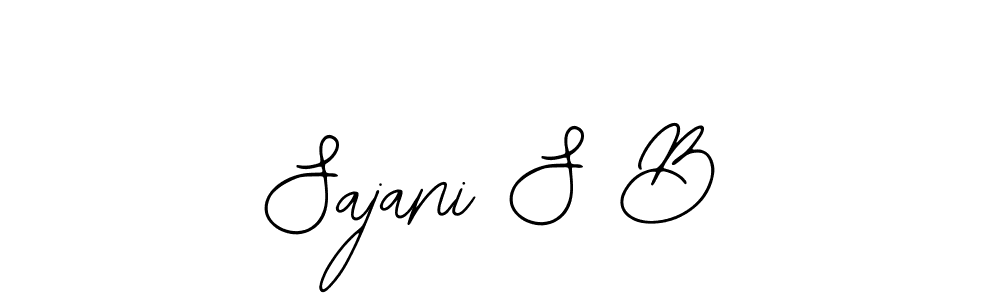 Also You can easily find your signature by using the search form. We will create Sajani S B name handwritten signature images for you free of cost using Bearetta-2O07w sign style. Sajani S B signature style 12 images and pictures png