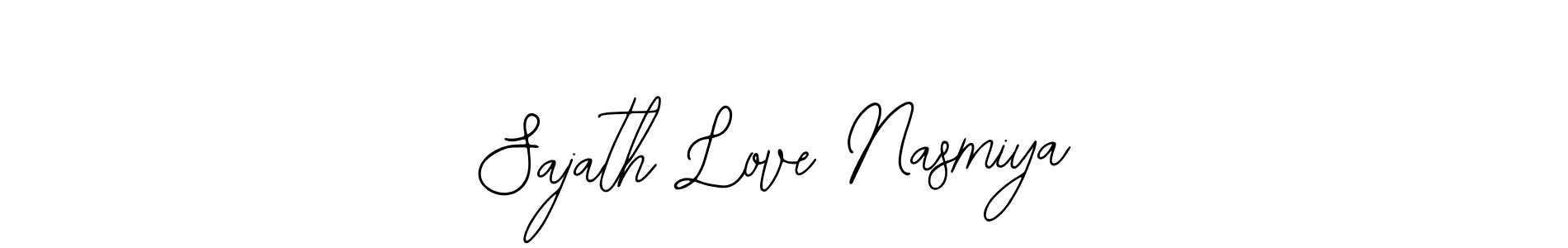 Also You can easily find your signature by using the search form. We will create Sajath Love Nasmiya name handwritten signature images for you free of cost using Bearetta-2O07w sign style. Sajath Love Nasmiya signature style 12 images and pictures png