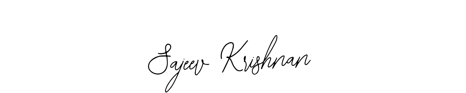 How to make Sajeev Krishnan name signature. Use Bearetta-2O07w style for creating short signs online. This is the latest handwritten sign. Sajeev Krishnan signature style 12 images and pictures png