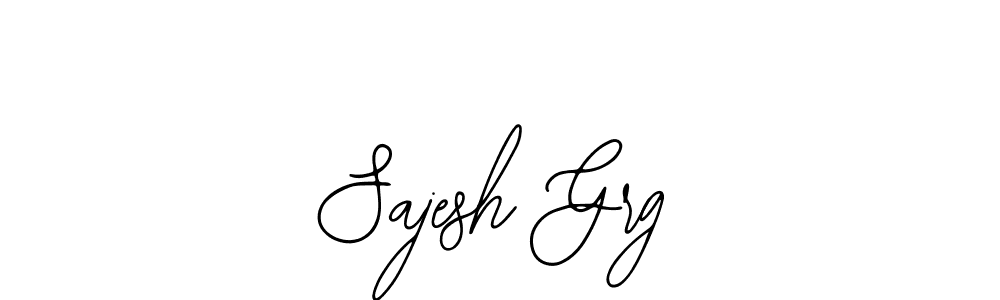 How to make Sajesh Grg name signature. Use Bearetta-2O07w style for creating short signs online. This is the latest handwritten sign. Sajesh Grg signature style 12 images and pictures png