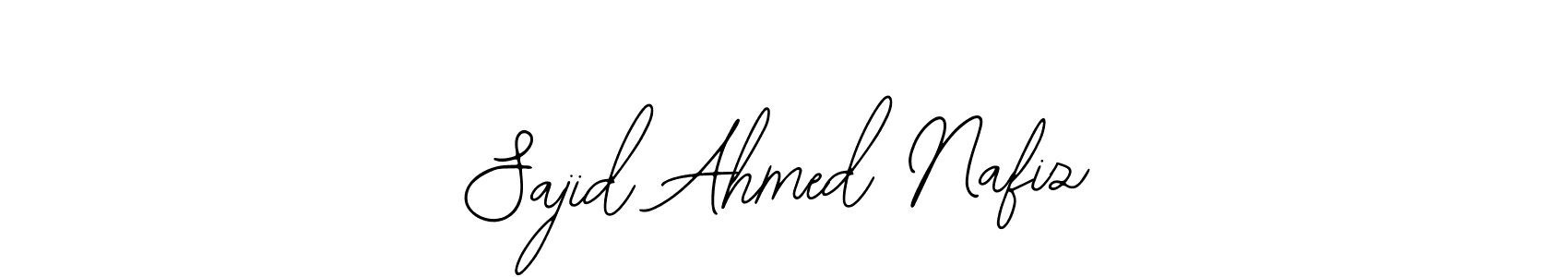 The best way (Bearetta-2O07w) to make a short signature is to pick only two or three words in your name. The name Sajid Ahmed Nafiz include a total of six letters. For converting this name. Sajid Ahmed Nafiz signature style 12 images and pictures png